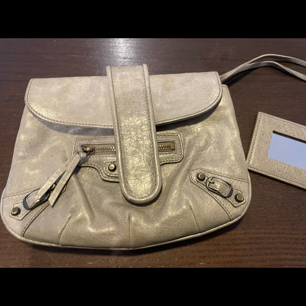 Great authentic Balenciaga purse clutch motorcycle pouch leather